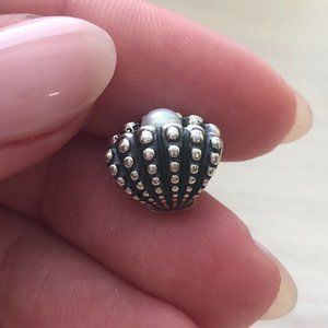 Pandora Sterling Silver & Pearl Seashell Charm